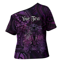 Personalised Polynesia Zodiac Virgo Cross Shoulder Shirt Galaxy Polynesian Pattern Chest Tattoo Style