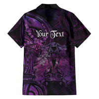 Personalised Polynesia Zodiac Virgo Family Matching Puletasi and Hawaiian Shirt Galaxy Polynesian Pattern Chest Tattoo Style
