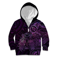 Personalised Polynesia Zodiac Virgo Kid Hoodie Galaxy Polynesian Pattern Chest Tattoo Style