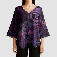 Personalised Polynesia Zodiac Virgo Kimono Sleeve Blouse Galaxy Polynesian Pattern Chest Tattoo Style