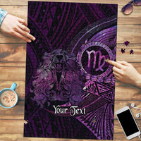Personalised Polynesia Zodiac Virgo Puzzle Galaxy Polynesian Pattern Chest Tattoo Style