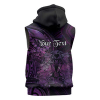 Personalised Polynesia Zodiac Virgo Sleeveless Zip Hoodie Galaxy Polynesian Pattern Chest Tattoo Style