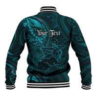 Personalised Polynesia Zodiac Sagittarius Baseball Jacket Galaxy Polynesian Pattern Chest Tattoo Style