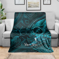 Personalised Polynesia Zodiac Sagittarius Blanket Galaxy Polynesian Pattern Chest Tattoo Style