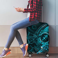 Personalised Polynesia Zodiac Sagittarius Luggage Cover Galaxy Polynesian Pattern Chest Tattoo Style