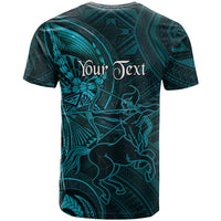 Personalised Polynesia Zodiac Sagittarius T Shirt Galaxy Polynesian Pattern Chest Tattoo Style