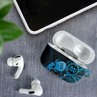Personalised Polynesia Zodiac Aquarius AirPods Case Galaxy Polynesian Pattern Chest Tattoo Style