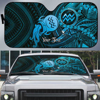 Personalised Polynesia Zodiac Aquarius Auto Sun Shade Galaxy Polynesian Pattern Chest Tattoo Style