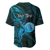 Personalised Polynesia Zodiac Aquarius Baseball Jersey Galaxy Polynesian Pattern Chest Tattoo Style