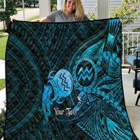 Personalised Polynesia Zodiac Aquarius Quilt Galaxy Polynesian Pattern Chest Tattoo Style