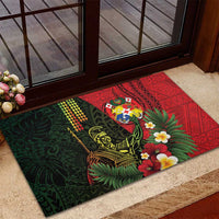 Hawaii And Tonga Rubber Doormat King Kamehameha Tribal Ngatu Pattern