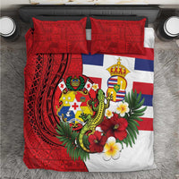 Hawaii And Tonga Bedding Set King Kalakaua Tribal Gecko Tongan Ngatu