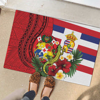 Hawaii And Tonga Rubber Doormat King Kalakaua Tribal Gecko Tongan Ngatu