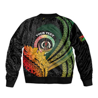 Personalised Vanuatu Independence Day Bomber Jacket July 30 Pig Tusk Long God Yumi Stanap LT14 - Polynesian Pride
