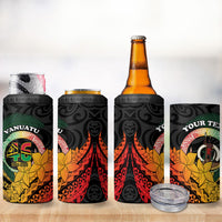 Personalised Vanuatu Independence Day 4 in 1 Can Cooler Tumbler July 30 Pig Tusk Long God Yumi Stanap LT14 - Polynesian Pride
