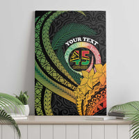 Personalised Vanuatu Independence Day Canvas Wall Art July 30 Pig Tusk Long God Yumi Stanap