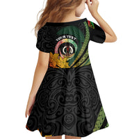 Personalised Vanuatu Independence Day Family Matching Short Sleeve Bodycon Dress and Hawaiian Shirt July 30 Pig Tusk Long God Yumi Stanap LT14 - Polynesian Pride