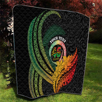Personalised Vanuatu Independence Day Quilt July 30 Pig Tusk Long God Yumi Stanap LT14 - Polynesian Pride