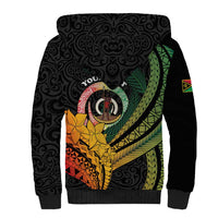 Personalised Vanuatu Independence Day Sherpa Hoodie July 30 Pig Tusk Long God Yumi Stanap LT14 - Polynesian Pride