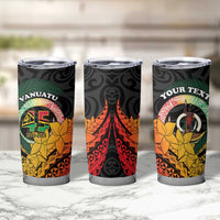 Personalised Vanuatu Independence Day Tumbler Cup July 30 Pig Tusk Long God Yumi Stanap LT14 - Polynesian Pride