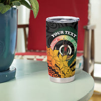 Personalised Vanuatu Independence Day Tumbler Cup July 30 Pig Tusk Long God Yumi Stanap LT14 - Polynesian Pride