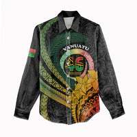 Personalised Vanuatu Independence Day Women Casual Shirt July 30 Pig Tusk Long God Yumi Stanap LT14 - Polynesian Pride