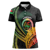 Personalised Vanuatu Independence Day Women Polo Shirt July 30 Pig Tusk Long God Yumi Stanap