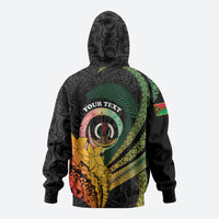 Personalised Vanuatu Independence Day Zip Hoodie July 30 Pig Tusk Long God Yumi Stanap LT14 - Polynesian Pride