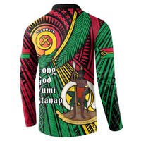Halo Vanuatu Button Sweatshirt Happy 46th Independence Anniversary LT14 - Polynesian Pride