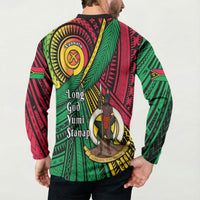 Halo Vanuatu Button Sweatshirt Happy 46th Independence Anniversary LT14 - Polynesian Pride