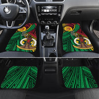 Halo Vanuatu Car Mats Happy 46th Independence Anniversary LT14 Set 4pcs Black - Polynesian Pride