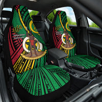 Halo Vanuatu Car Seat Cover Happy 46th Independence Anniversary LT14 One Size Black - Polynesian Pride