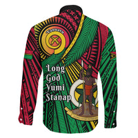 Halo Vanuatu Family Matching Off Shoulder Short Dress and Hawaiian Shirt Happy 46th Independence Anniversary LT14 - Polynesian Pride