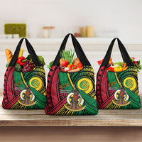 Halo Vanuatu Grocery Bag Happy 46th Independence Anniversary LT14 3-pack One Size Black - Polynesian Pride