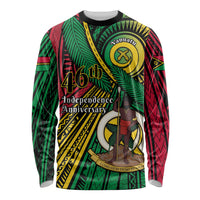 Halo Vanuatu Long Sleeve Shirt Happy 46th Independence Anniversary LT14 Unisex Black - Polynesian Pride