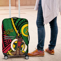 Halo Vanuatu Luggage Cover Happy 46th Independence Anniversary LT14 Black - Polynesian Pride