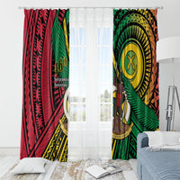 Halo Vanuatu Window Curtain Happy 46th Independence Anniversary LT14 - Polynesian Pride