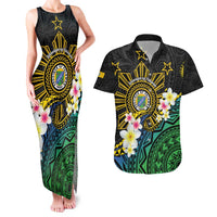 Lalawigan ng Palawan Couples Matching Tank Maxi Dress and Hawaiian Shirt Philippines Province Land of Promise LT14 Black - Polynesian Pride