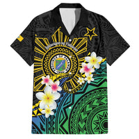 Lalawigan ng Palawan Family Matching Long Sleeve Bodycon Dress and Hawaiian Shirt Philippines Province Land of Promise LT14 Dad's Shirt - Short Sleeve Black - Polynesian Pride