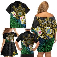 Lalawigan ng Palawan Family Matching Off Shoulder Short Dress and Hawaiian Shirt Philippines Province Land of Promise LT14 - Polynesian Pride