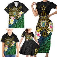 Lalawigan ng Palawan Family Matching Short Sleeve Bodycon Dress and Hawaiian Shirt Philippines Province Land of Promise LT14 - Polynesian Pride