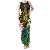 Lalawigan ng Palawan Family Matching Tank Maxi Dress and Hawaiian Shirt Philippines Province Land of Promise LT14 Mom's Dress Black - Polynesian Pride