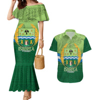 Isabela Philippines Couples Matching Mermaid Dress and Hawaiian Shirt Queen Province Of The North LT14 Green - Polynesian Pride