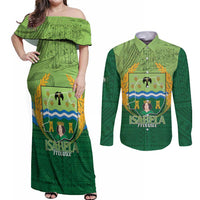Isabela Philippines Couples Matching Off Shoulder Maxi Dress and Long Sleeve Button Shirt Queen Province Of The North