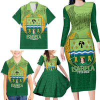 Isabela Philippines Family Matching Long Sleeve Bodycon Dress and Hawaiian Shirt Queen Province Of The North LT14 - Polynesian Pride