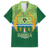 Isabela Philippines Family Matching Off The Shoulder Long Sleeve Dress and Hawaiian Shirt Queen Province Of The North LT14 Dad's Shirt - Short Sleeve Green - Polynesian Pride