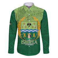 Isabela Philippines Family Matching Off The Shoulder Long Sleeve Dress and Hawaiian Shirt Queen Province Of The North LT14 Dad's Shirt - Long Sleeve Green - Polynesian Pride