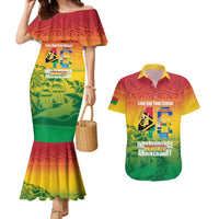 Vanuatu Indipendens Dei Couples Matching Mermaid Dress and Hawaiian Shirt Yumi 46th Independence Anniversary