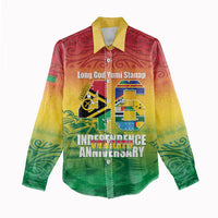 Vanuatu Indipendens Dei Women Casual Shirt Yumi 46th Independence Anniversary