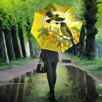 Bellbird New Zealand Umbrella Korimako Kowhai Maori Pattern